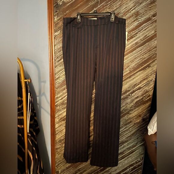 By Anthropologie low rise flare striped pants NWT - Picture 9 of 11